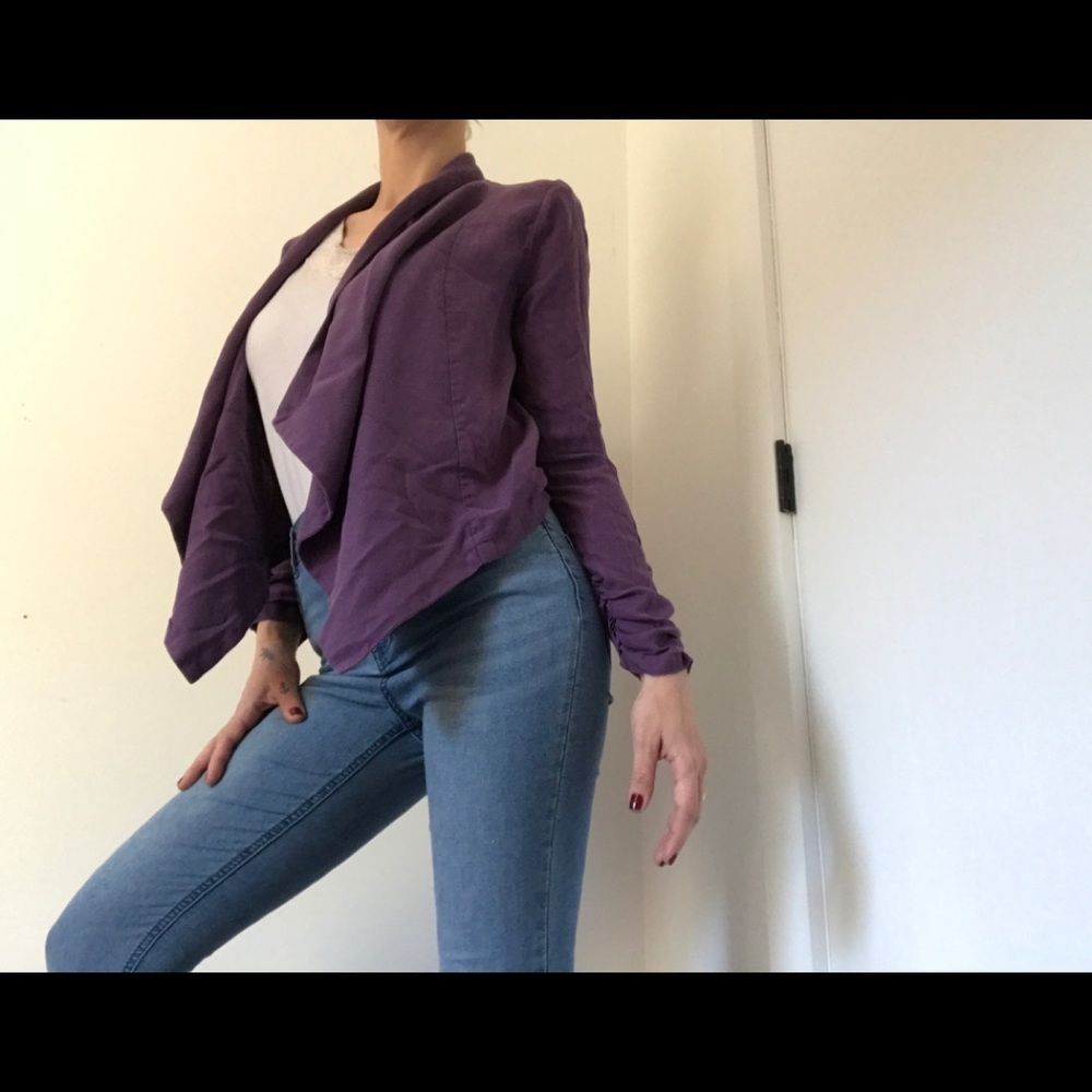 Forever 21 Plum Purple High-Low Blazer - Picture 7 of 14